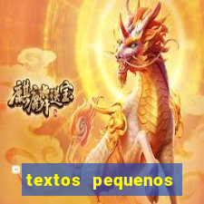 textos pequenos para alfabetizar